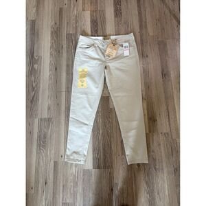 NWT Democracy Ab Technology Khaki Pants Solution Freedom Ankle Tan Size 10 NEW